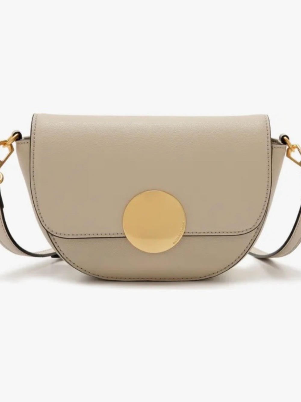 Oryany leather saddle crossbody cream